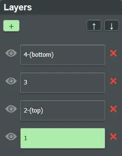 The editor's layers panel